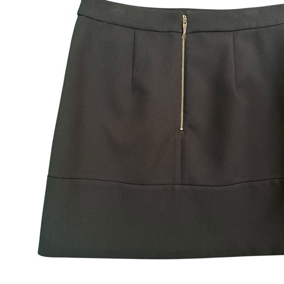 Kate Spade Womens Black A-Line Faux Wrap Mini Skirt Size 12 Work Career Chic - Picture 6 of 9